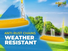 SWING SET STUFF INC. FLAT SEAT WITH 5.5 FT. COATED CHAIN YELLOW playground 0310