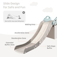 Indoor Kids Baby Couch Slide for Toddler 1-3, Sofa Slide Add-on Attachment fo…