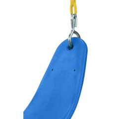 Swing Seat Blue Heavy-Duty Belt with Yellow Chain Child Playset Durable NEW