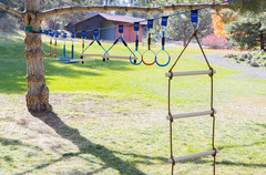 Dreamreality 50′ Slackline Ninja Course – Ninja Warrior Training Course for Kids