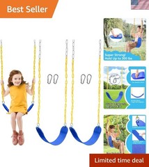 2 Pack Swing for Outdoor Swing Set, Swing Seat Replacement Kit with 66″ Heavy…
