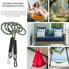 Heavy Duty Tree Swing Ropes Hammock, Adjustable Extendable 5.6ft(67″)of 2