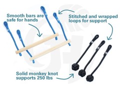 Ninja Obstacle Course 7 Obstacles Monkey bars Swing Rings