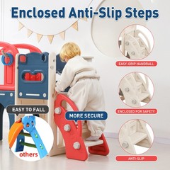 12 in 1 Toddler Slide and Swing Set, Toddlers 1-3,Kids Playset for Toddlers