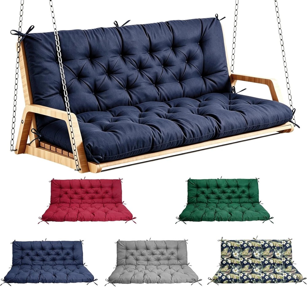 Porch Swing Cushions 60x40x4.7 Inch, 2-3 Seaters Swing Cushions for Outdoor Furn