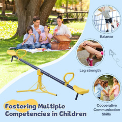 Seesaw for Kids Outdoor, Heavy Duty 250LB 360° Rotating Seesaw Outdoor Teeter To