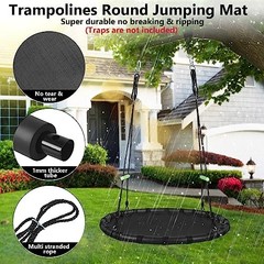 Tree Swing with PP Mat – Durable, Safe, and 40 inches diameter+No Extra Straps