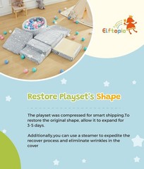 Foam Climbing Blocks with Ball Pit & Stairs for Toddlers Aged 1-3 -Soft Playset