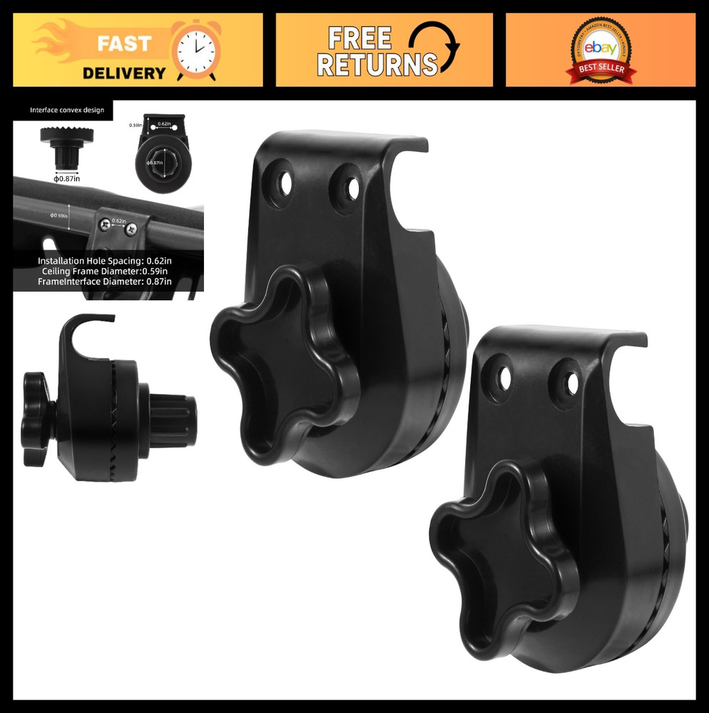 Outdoor Patio Swing Canopy Replacement Fittings – 2Pcs Plastic Frame Parts