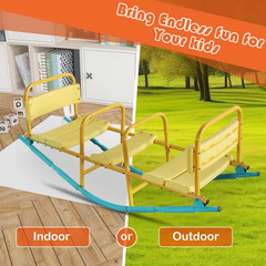 Metal Patio Swing Outdoor Rocking Horse Park Playground Equipment Double or Trip