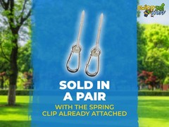 SWING SET STUFF INC 5/16″ X 3″ SWING HANGER WITH SPRING CLIPS WOOD (PAIR) 0271