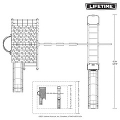 New Lifetime Big Stuff Deluxe Swing Set + 2 Slides, Monkey Bars Outdoor Kids Fun