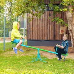 Kids Seesaw Teeter Totter Sit and Spin Outdoor Play Equipment 3-Section