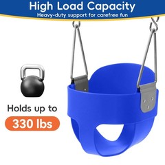 Take Me Away Toddler Swing – High Back Bucket Seat, Plastic-Coated Chains, Co…