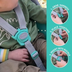 Sweeng Child Swing with Ease Z Adjust Harness Straps, Collapsible Teal Green