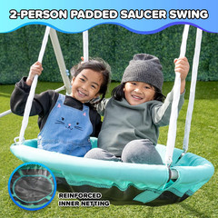 Super Saucer Metal Swing Set with Two Swings