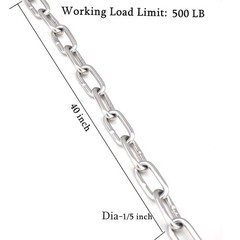 Heavy Duty 40″ Swing Chains with Carabiners – 500 LB Capacity for Indoor/Outdoor