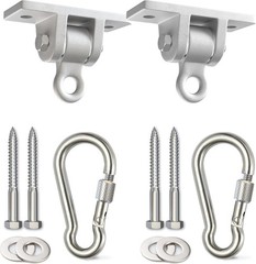 Swing Set Hangers – 2 Heavy Duty Brackets with Locking Snap Hooks for Porch, …