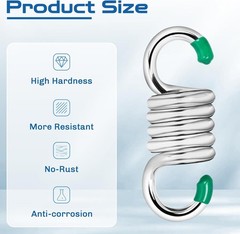 2Pack Porch Swing Springs Heavy Duty Stainless Steel Rust Resistant 1300lb