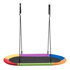 Topbuy 60″ Flying Saucer Tree Swing Set Outdoor Oval Swing Adjustable Hanging