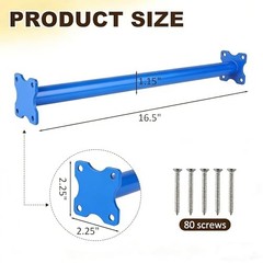 16.5 Inch Heavy Duty Steel Monkey Bars, 10 Pack Metal Ladder Rungs for Blue