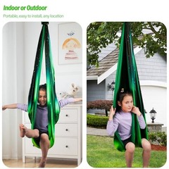 Sensory Swing for Kids & Adults Holds 300lbs Indoor & Aurora Green