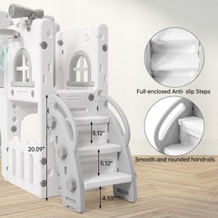 8 in 1 Toddler Slide Playset Indoor Playground Kids Baby Outdoor Indoor Playset