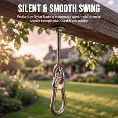 2 Pack 4.13 x 3/8″ Heavy Duty Nylon Bushing Swing Hanger 661 Lbs, Swing Set B…