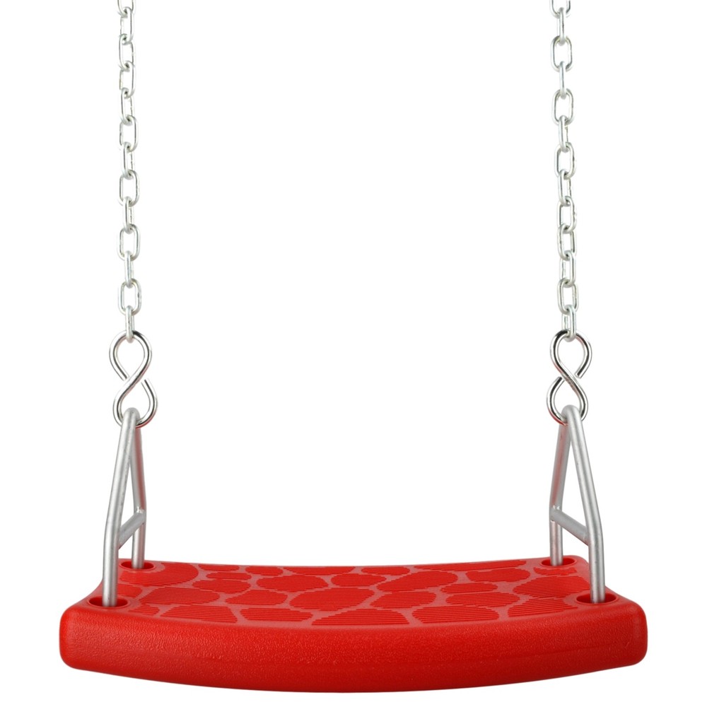 SWING SET STUFF INC. FLAT SEAT WITH 5.5 FT. UNCOATED CHAIN RED toy kids 0309