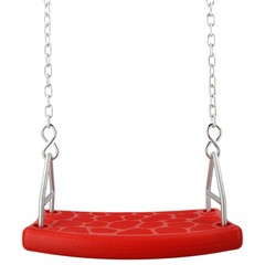 SWING SET STUFF INC. FLAT SEAT WITH 5.5 FT. UNCOATED CHAIN RED toy kids 0309