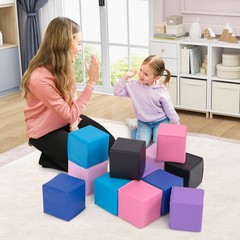 5.5″ x 5.5″ Colorful Climbing Foam Soft Cubes 12 PCS Foam Building Blocks