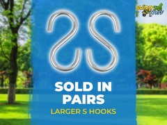 SWING SET STUFF 3/8″ X 4″ LARGE END S-HOOK (PAIR) hardware accessories fort 0075