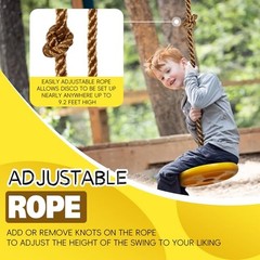 Tree Swing for Kids Swing Set Accessories Climbing Rope for Kids with Yellow
