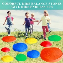 Lightweight and Stackable Kids’ Stepping Stones – 10 PCs for Play & Learning