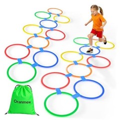 Hopscotch Rings, 2-Set – 20 Round Hoops (11-inch) + 30 11″ Hoop – 2 Set