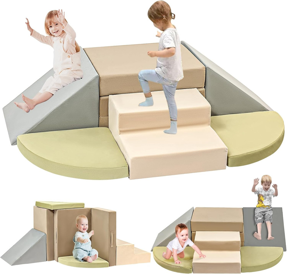 6-Piece Toddler Climbing Toys Indoor, Foam Climbing Toys for Toddlers, Soft Play