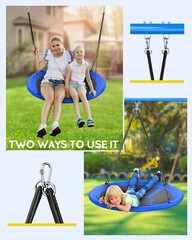 GYROOR Sturdy Comfortable 43 In Saucer Tree Swing Flying Indoor Outdoor for kids