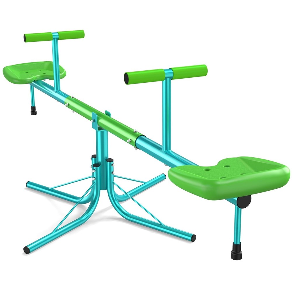 Kids Seesaw Teeter Totter Sit and Spin Outdoor Play Equipment 3-Section