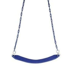 BLUE Playground Swing Set Seat Belt Vinyl Coated Zinc Chain, Seat Hanger