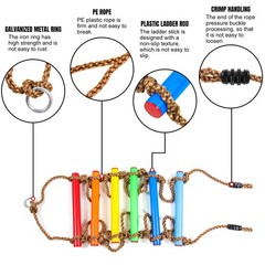6.8ft Climbing Rope Ladder for Kids or Adult – Climbing Game for Swing Access