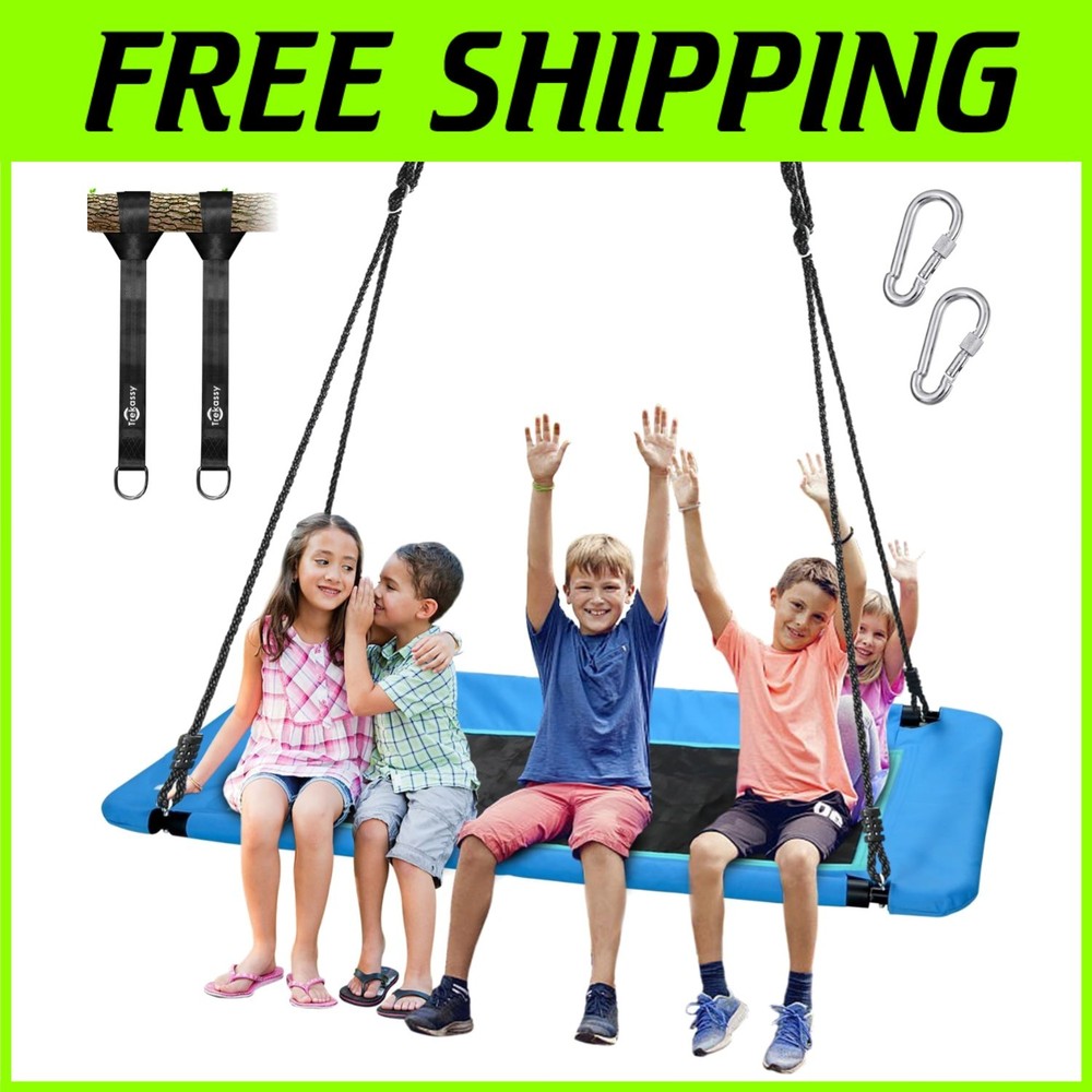 Spacious Waterproof Tree Swing with 2 Hanging Straps – Safe for Kids & Adults=