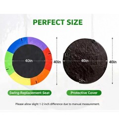 40-Inch Tree Swing Fabric with Protective Cover，Saucer Swing Cover，Round Sauc…