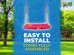SWING SET STUFF INC. FLAT SEAT WITH 8.5 FT COATED CHAIN PINK fun outside 0311