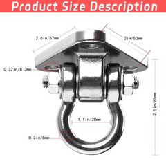 2 Bearing Swing Hangers Heavy Duty 304 Stainless Steel 1500LB Capacity Swing …