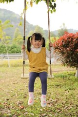 New PLAYBERG Outdoor Wooden Tree Swing with Hanging Ropes, QI003370