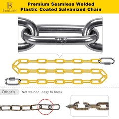 2Pcs 60″ Heavy Duty Hanging Chains with Carabiners 1000 LBs Capacity Swing Ch…
