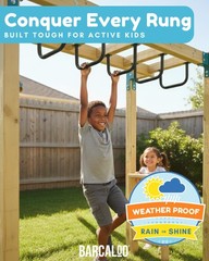 12×8 Outdoor Indoor Monkey Bars for Backyard- Set of 6, Black U Shaped Metal …