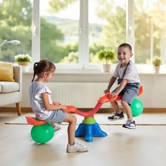 VEVOR Kids Seesaw 55 lbs Capacity 360 Degrees Rotating Teeter Totter Aged 3+