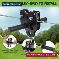 Zipline for Backyard Kids and Adults: 200FT Up to 400 lbs – Updated Removable De