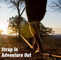 Slackline,60ft Long Slackline Kit with Arm Trainer Outdoor Family Activity Gear